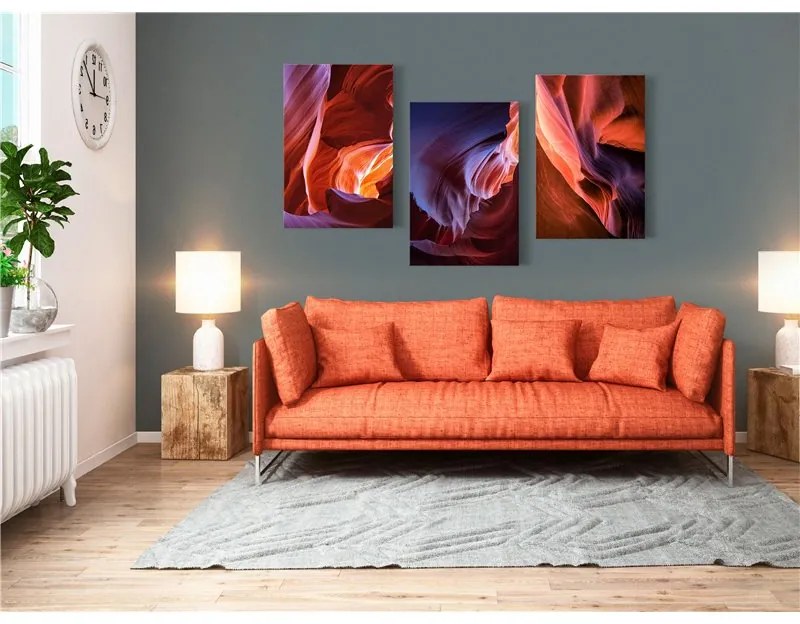 Quadro  Canyons (Collection)  Colore Viola, Dimensioni e Misure 120x60