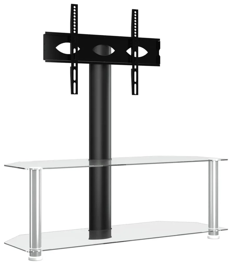 Supporto tv angolare 2 livelli per 32-70 pollici nero e argento