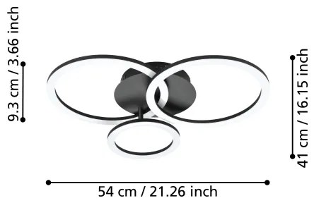 Eglo 31771 - Plafoniera LED dimmerabile PARRAPOS-Z LED/33W/230V