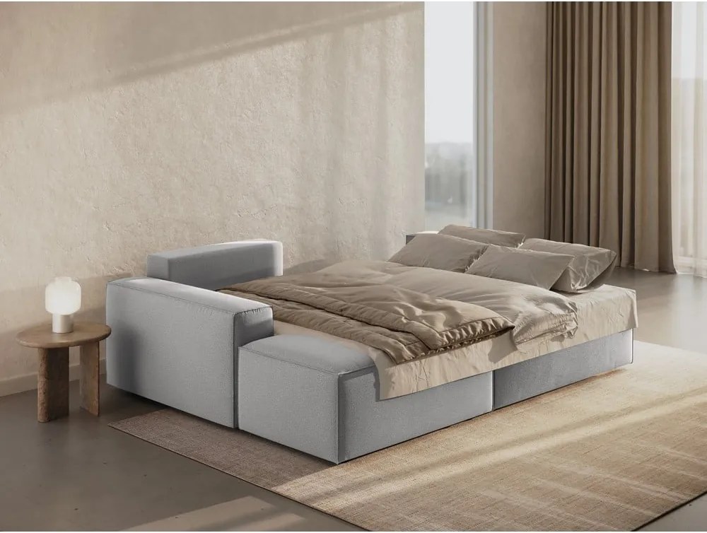 Divano letto angolare grigio chiaro (angolo sinistro) Jodie - Micadoni Home