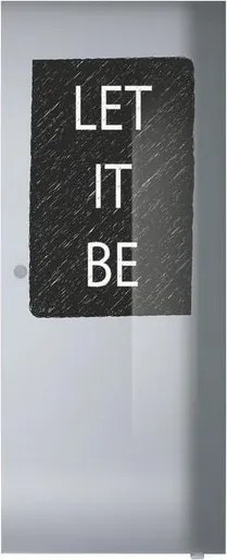 Anta per porta scorrevole esterno muro Let It Be in vetro nero, L 88 x H 215 cm spessore 8 mm, apertura destra