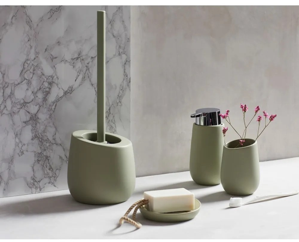 Tazza in ceramica verde per spazzolini da denti Badi - Wenko