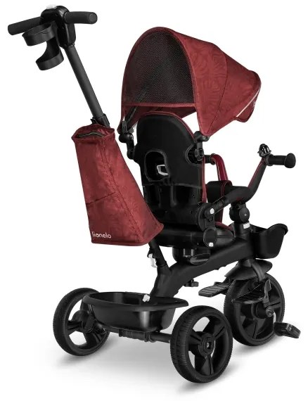 Lionelo - Triciclo per bambini KORI Rosso borgogna