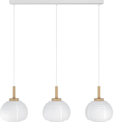 Eglo 44066 - Lampadario su cavo SUMMERHILL 3xE27/40W/230V bianco/beige