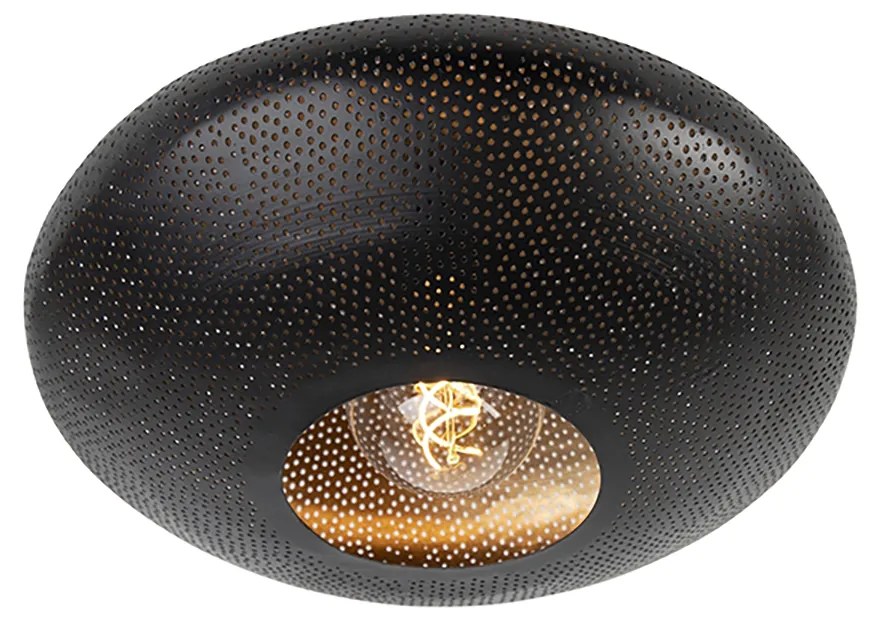 Lampada da soffitto intelligente nera e oro 40 cm incl. Wifi G95 - Radiance