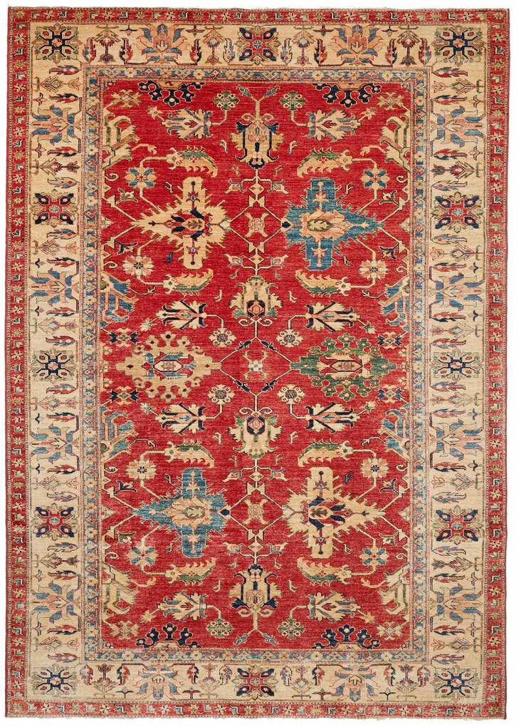 Kazak Tappeto orientale 210x300 Rosso (Pakistan) Annodato A Mano