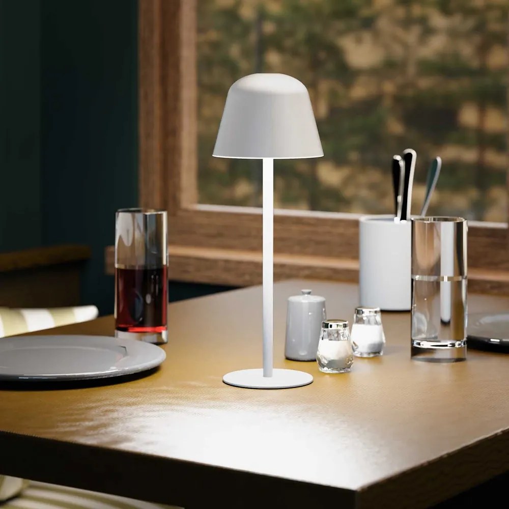 Lampada da Tavolo Ricaricabile 2.2W, IP54 CCT Dimmerabile - Bianca Colore del corpo Bianco