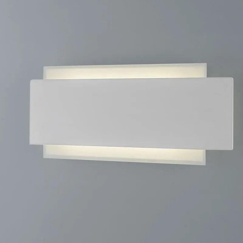 Applique LED industriale Larissa bianco, bianco naturale