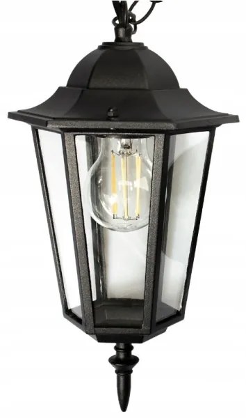 Lampadario da esterno 1xE27/20W/230V IP43 nero