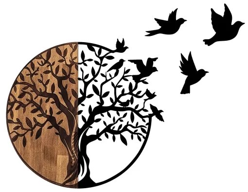 Decorazione da parete 71x92 cm legno/metallo