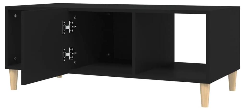 Tavolino da salotto nero 102x50x40 cm in legno multistrato