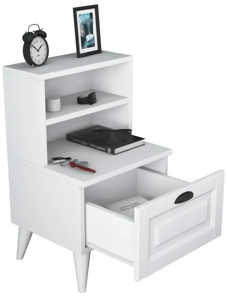 Comodino RANI 45x74,4 cm bianco