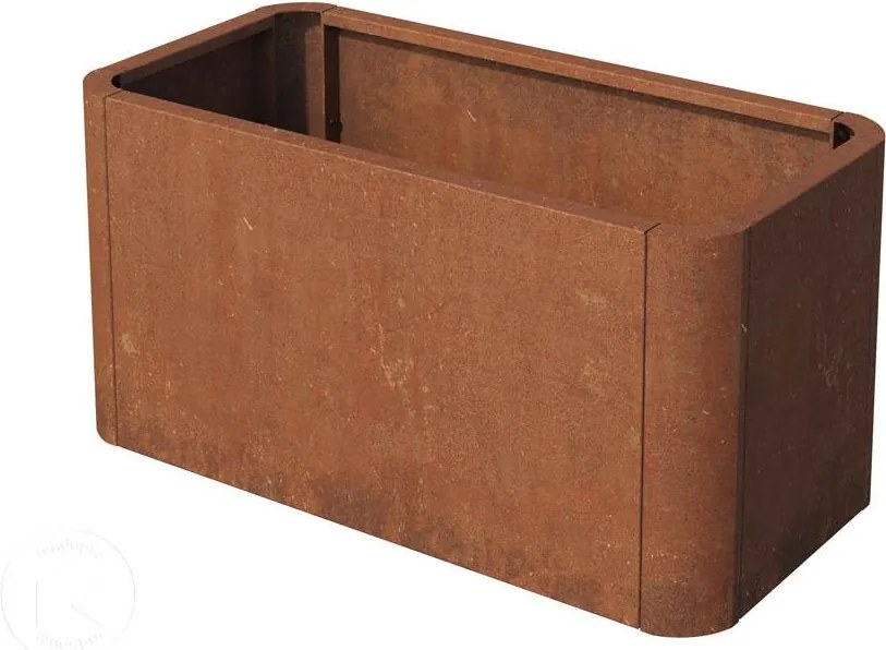 PRIMEYARD 80 x 40 x 40 cm Orto rialzato, acciaio corten, look ruggine, con base forata inclusa - (GFPV01063)