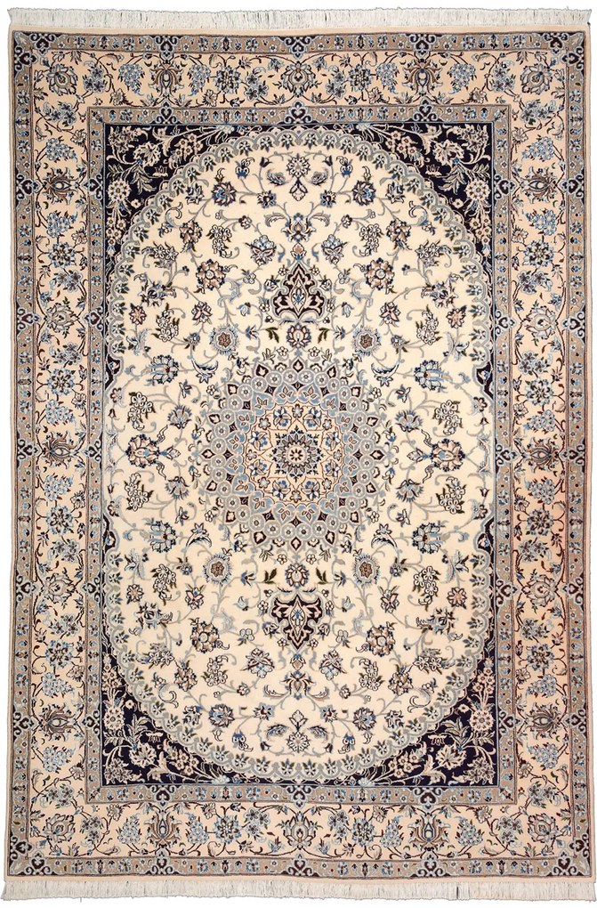 Nain Tappeto 300x200 Beige (Iran) Annodato A Mano