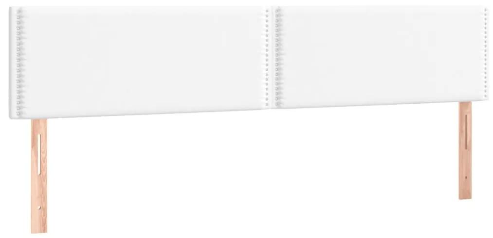 Giroletto Molle con Materasso e LED Bianco 120x190cm Similpelle