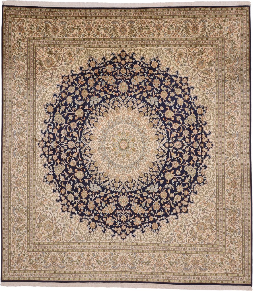 Cashmere Silk Tappeto 270x240 (Indian) Annodato A Mano