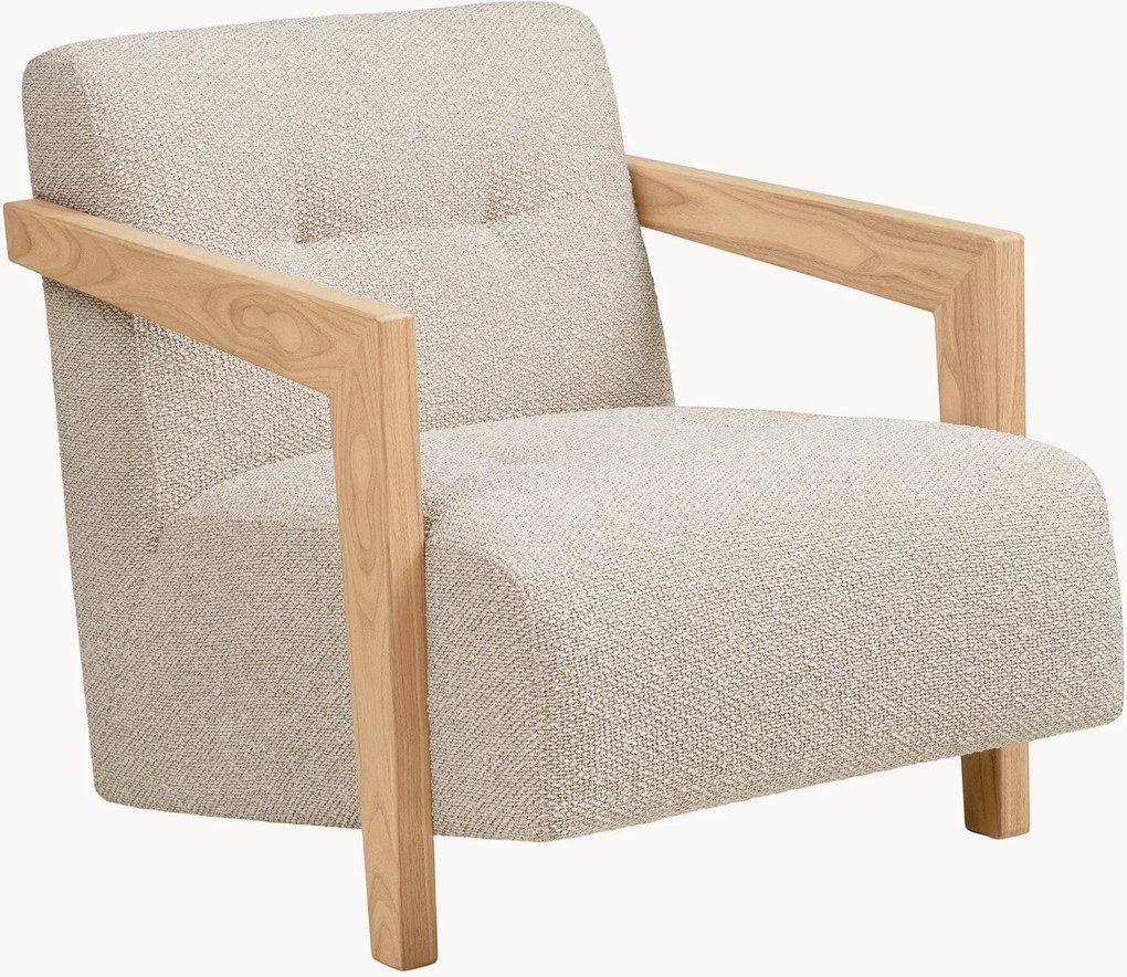 Sedia con braccioli in legno di quercia Caracas