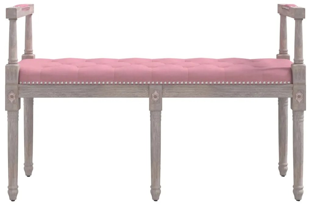 Panca rosa 110x40x70 cm in velluto