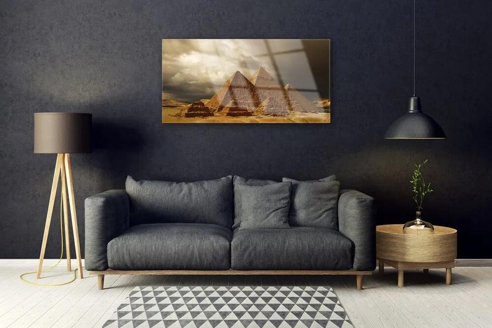 Quadro acrilico Piramidi di architettura 100x50 cm