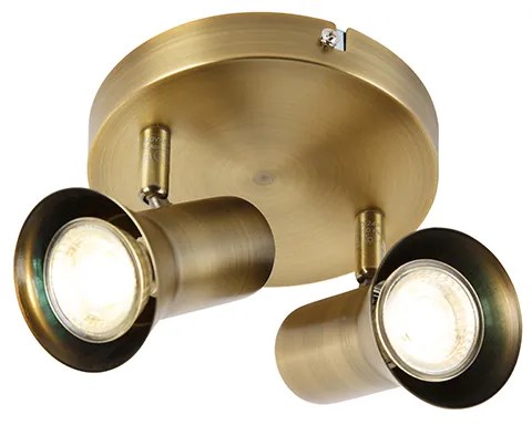 Faretto da soffitto rotondo bronzo orientabile e girevole - Karin 2