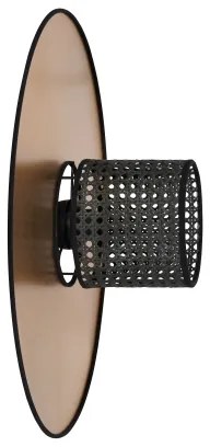Duolla - Applique TOKYO RATTAN 1xE27/15W/230V diametro 50 cm oro/nero