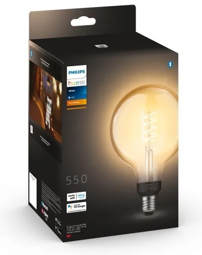 Lampadina LED dimmerabile Philips Hue WHITE FILAMENT G125 E27/7W/230V 2100K