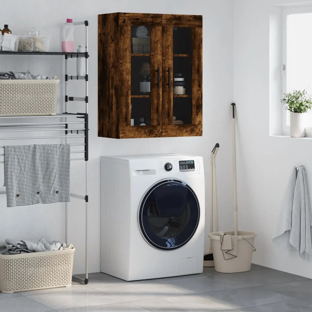 Mobile A Parete Rovere Fumo 69,5x34x90 Cm /