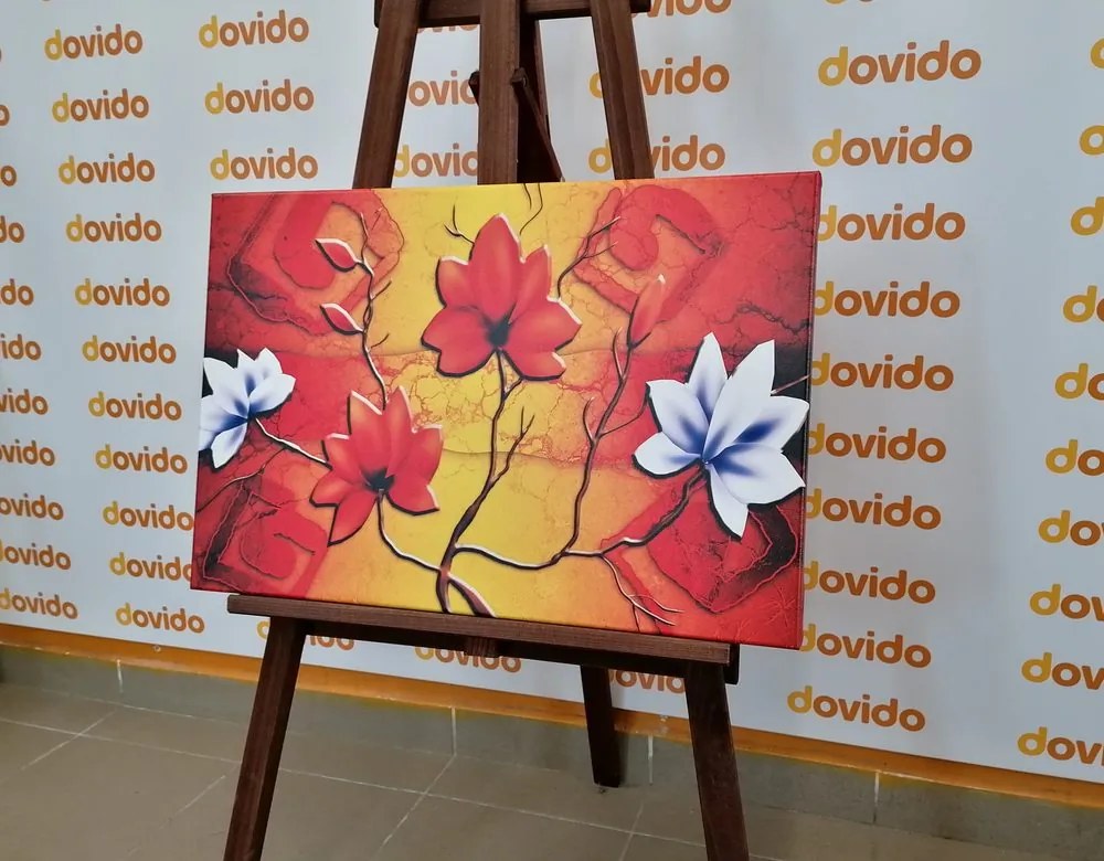 Stampa su tela – Fiori in stile etnico