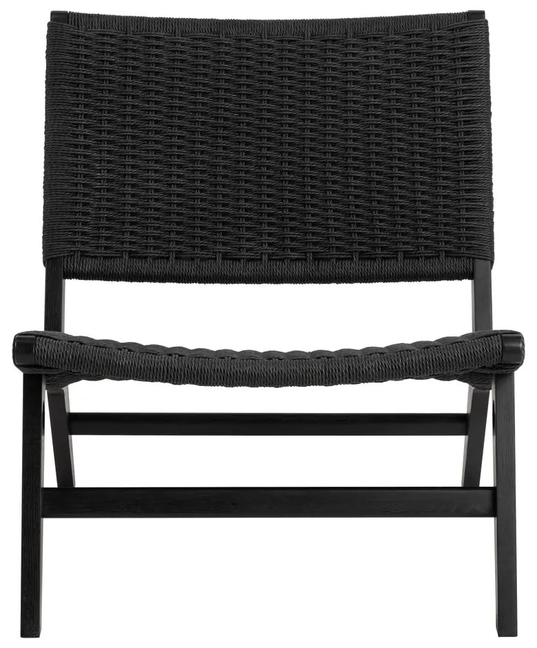 Poltrona nera con intreccio Carson - Actona