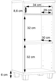 Mobile bagno VENOM bianco/rovere Sonoma