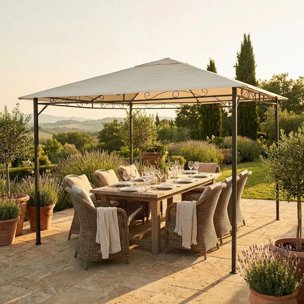 GREX - gazebo da giardino in acciaio 3 x 4 m