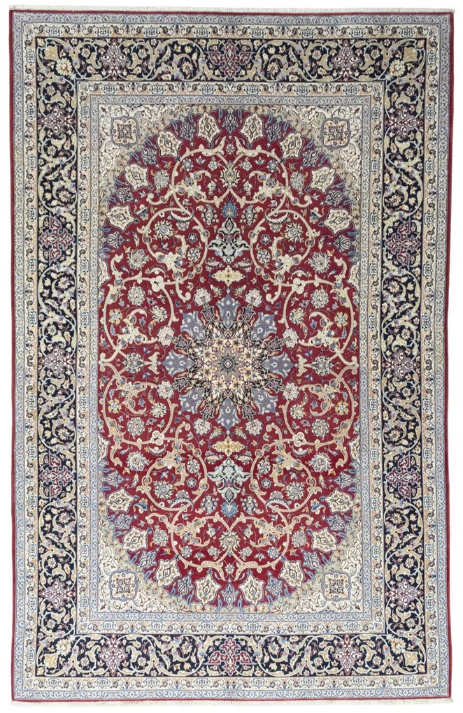 Isfahan Tappeto persiano 320x200 Rosso (Iran) Annodato A Mano