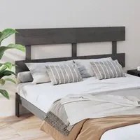 Testiera per Letto Grigia 164x3x81 cm in Legno Massello di Pino cod mxl 47665