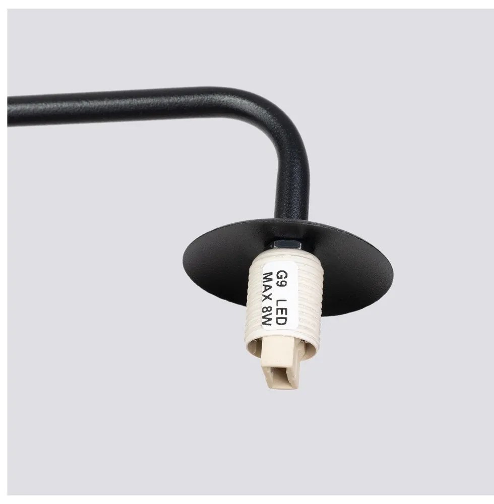 Lampada da parete bianca e nera Beam – Sollux