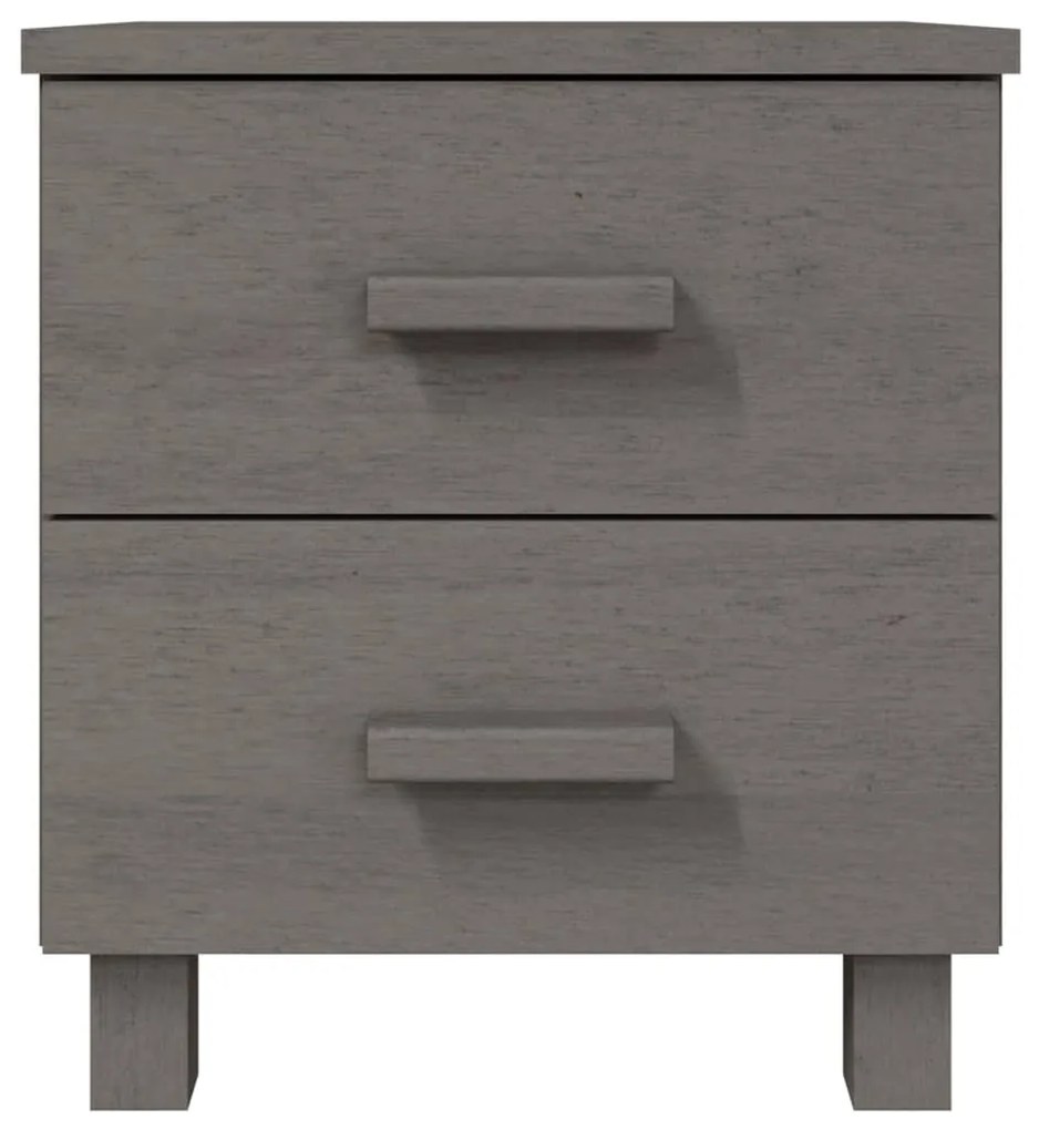 Comodini hamar 2 pz grigio chiaro 40x35x44,5 cm legno di pino