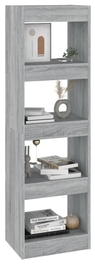 Libreria/divisorio grigio sonoma 40x30x135 cm