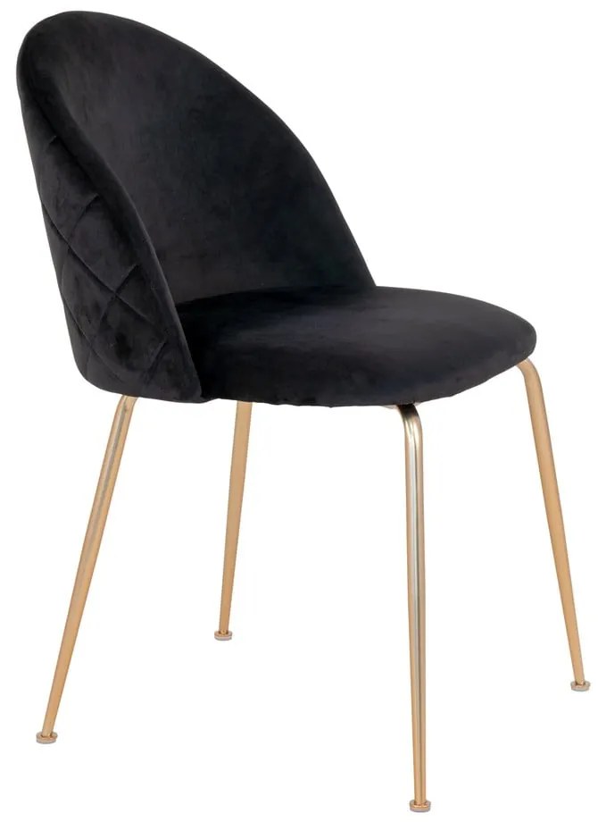 Sedie da pranzo in velluto nero in un set di 2 pezzi Geneve - House Nordic