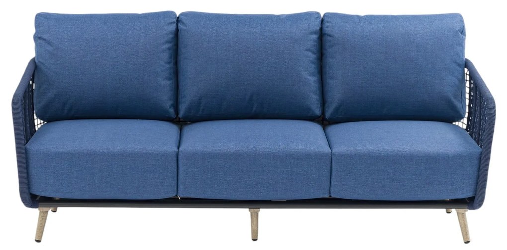 VERTIGO - salotto con struttura in alluminio verniciato blu o verde