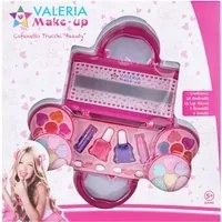 Cofanetto Trucchi Giocattolo per Bambini 33x17x33 cm 28 Pezzi Make-Up Rosa