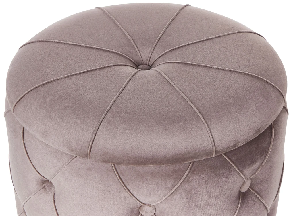 Set di 2 pouf velluto tortora MEDFORD