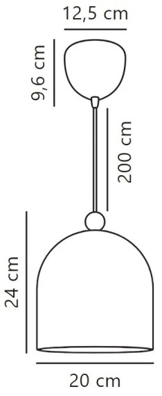 Nordlux - Lampadario a sospensione con filo GASTON 1xE27/40W/230V blu/bianco