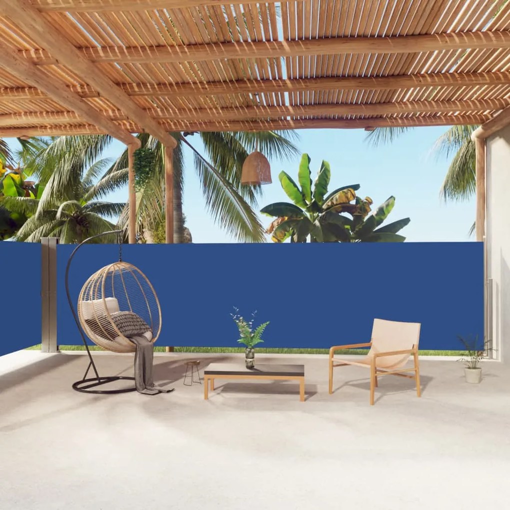 Tenda Laterale Retrattile Blu 160x1000 Cm /