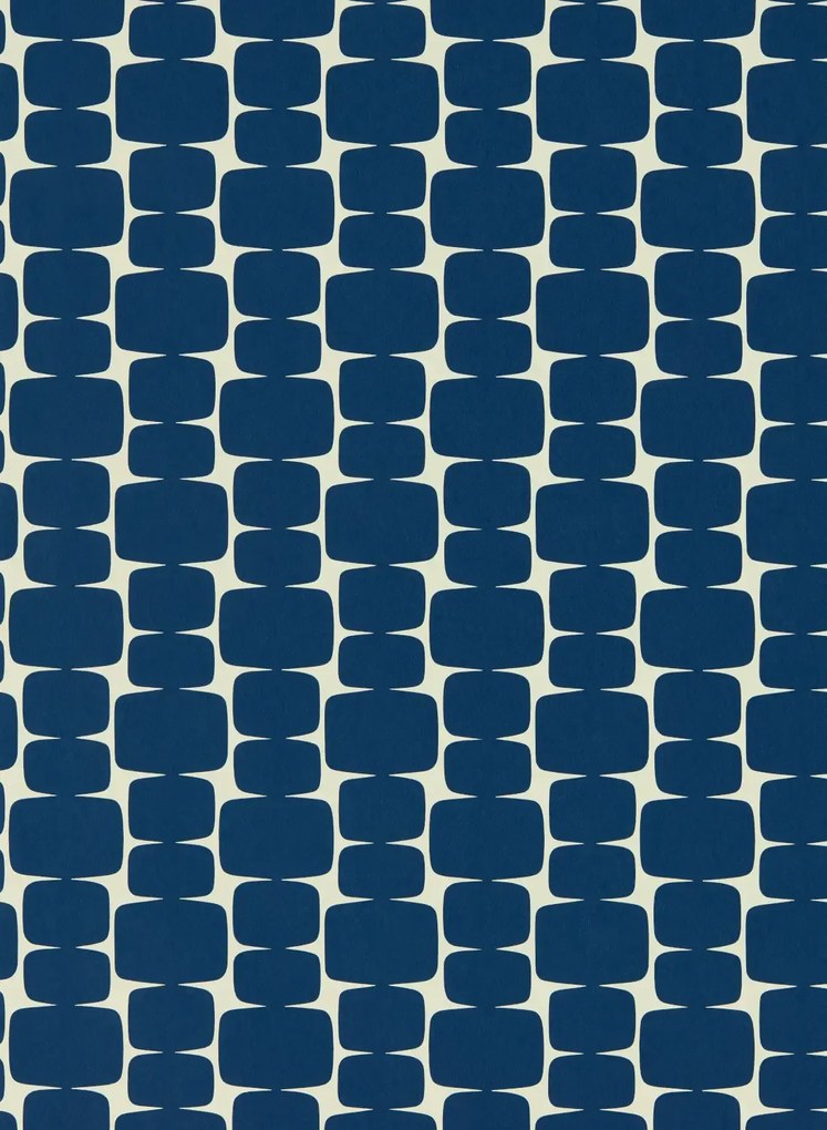 Scion Carta da parati Little Lohko - Indigo/ Jasmine