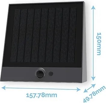 Viking - Lampada da parete solare LED dimmerabile con sensore LED/2W/3,7V IP54 4000K