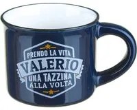 Tazzina caffè con nome Valerio in gres porcellanato