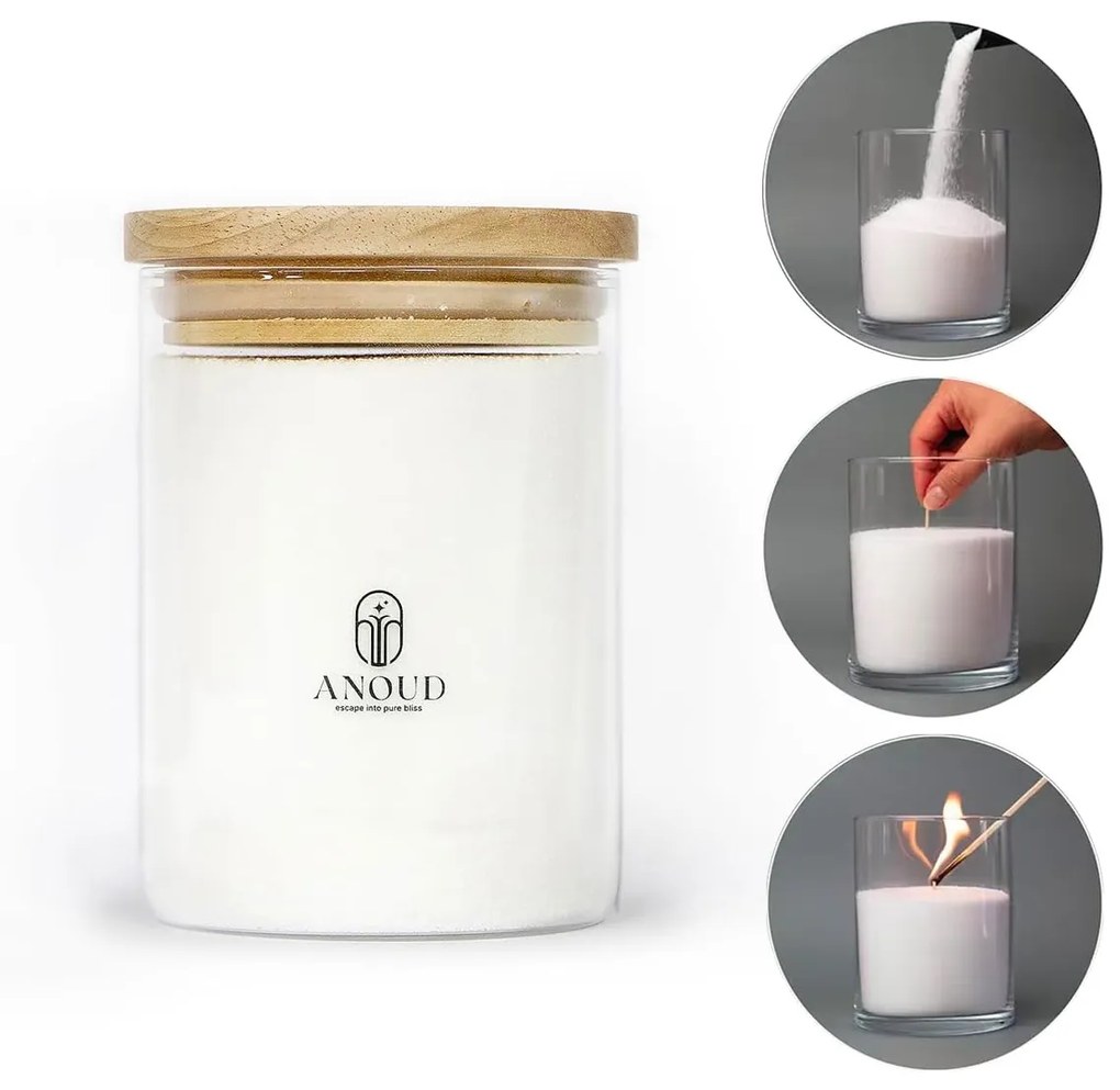 Candela in Polvere Fai da te 500g Con 10 Stoppini