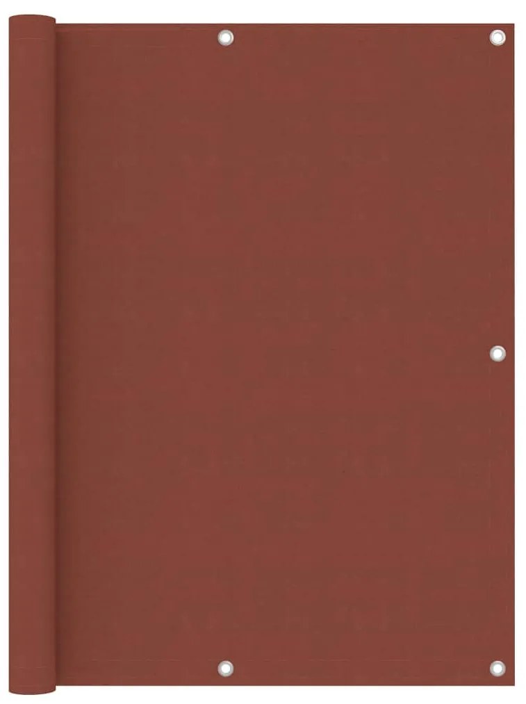 Paravento Da Balcone Terracotta 120x400 Cm Tessuto Oxford /