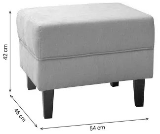 Pouf GALA 46x54 cm grigio