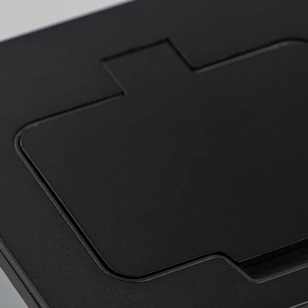 Brilagi - Presa da pavimento incassata per esterni IP55, nera, rettangolare