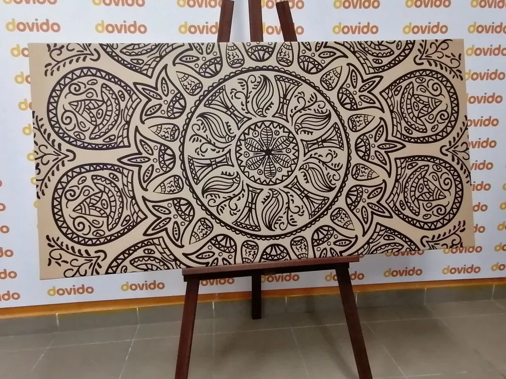Stampa su tela – Mandala con motivo naturale astratto
